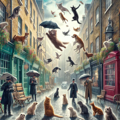 100 angol idióma - Raining cats and dogs